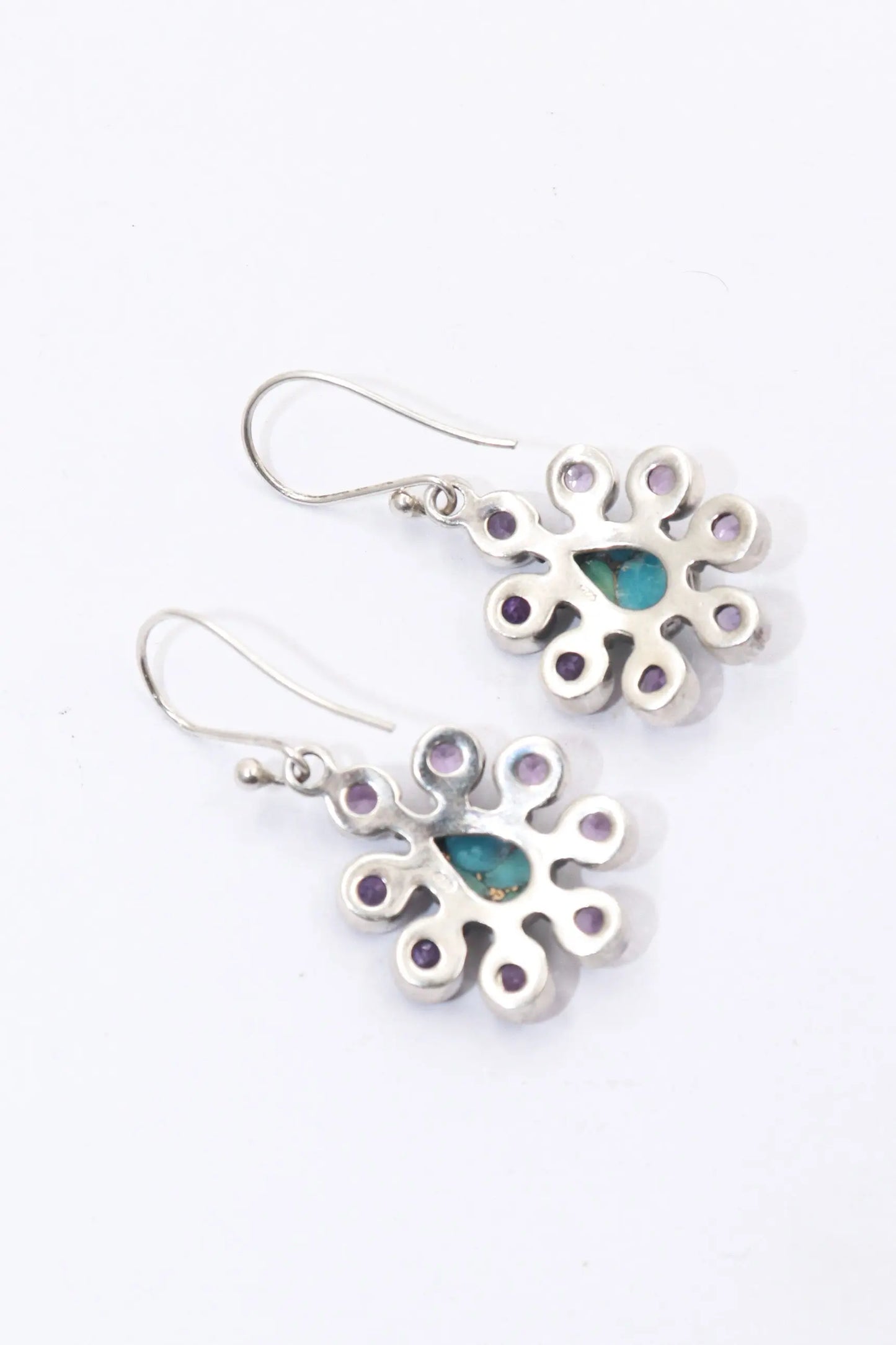 Adore Lightweight Charm with Turquoise and Purple Amethyst Gemstone Earrings