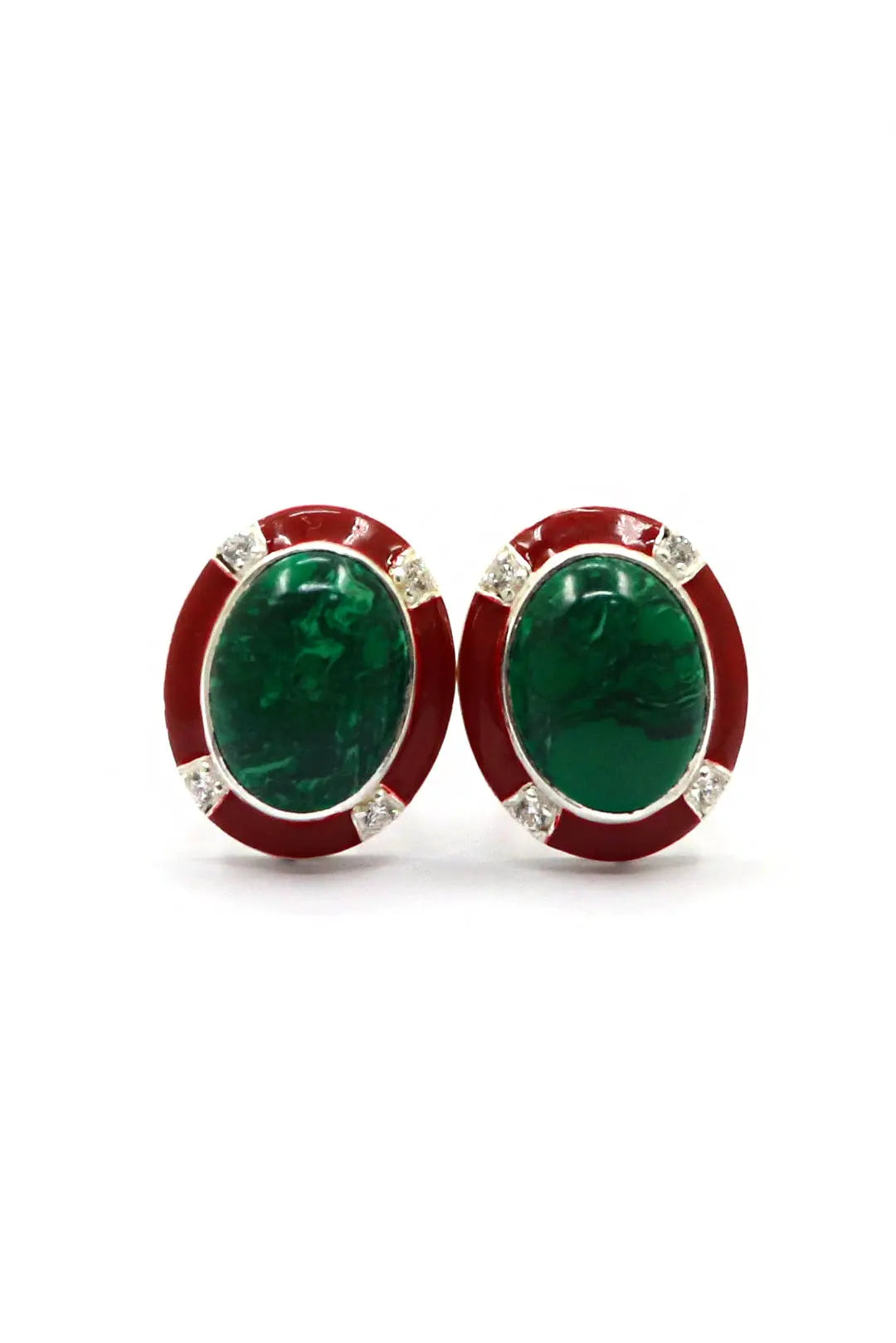 Designer Malachite with cz Stanning Wedding cufflinks Jewelry