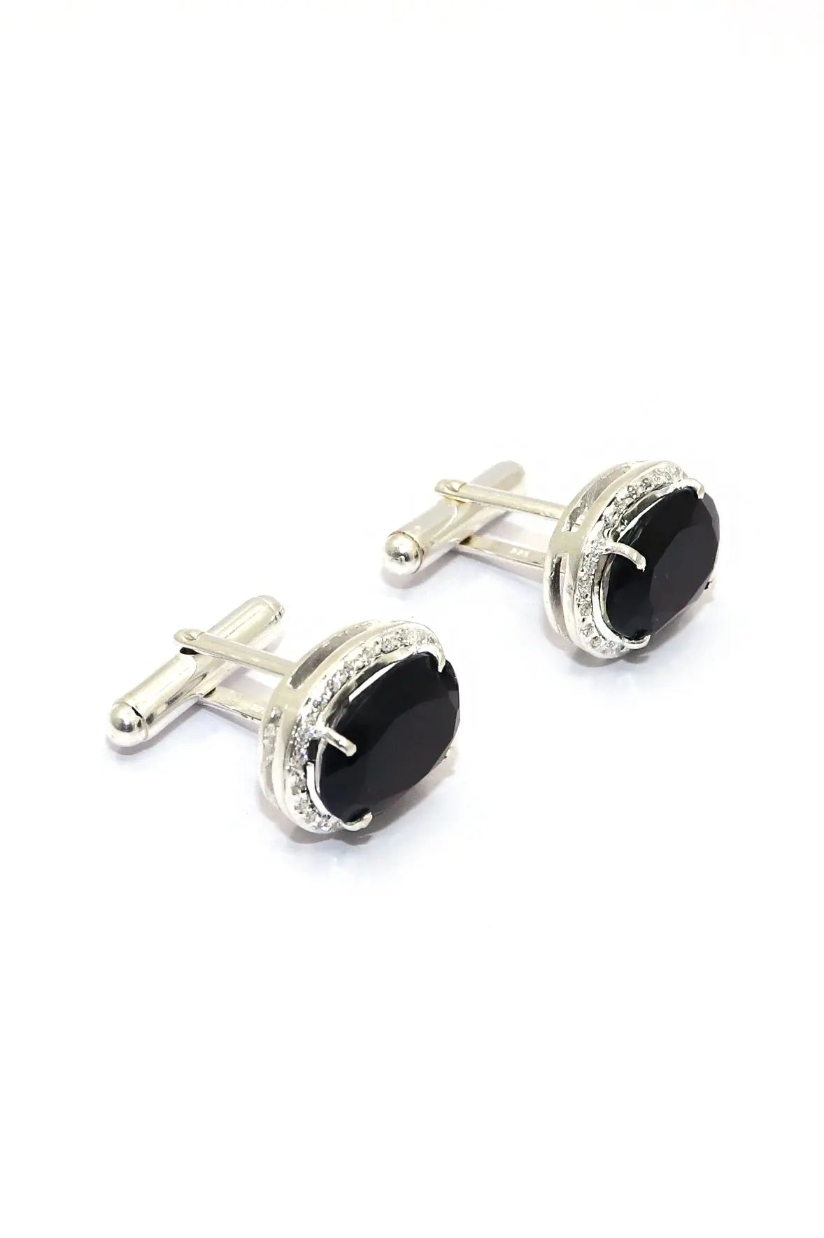 Elegant Garnet with Zircon cufflinks Men's Jewelry