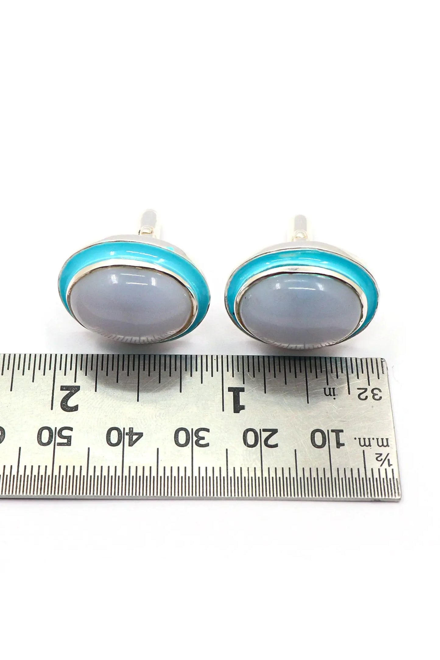 Exclusive Designer Gold Plated Cufflinks with Moonstone Gemstones for Formal Wear Men's Jewelry