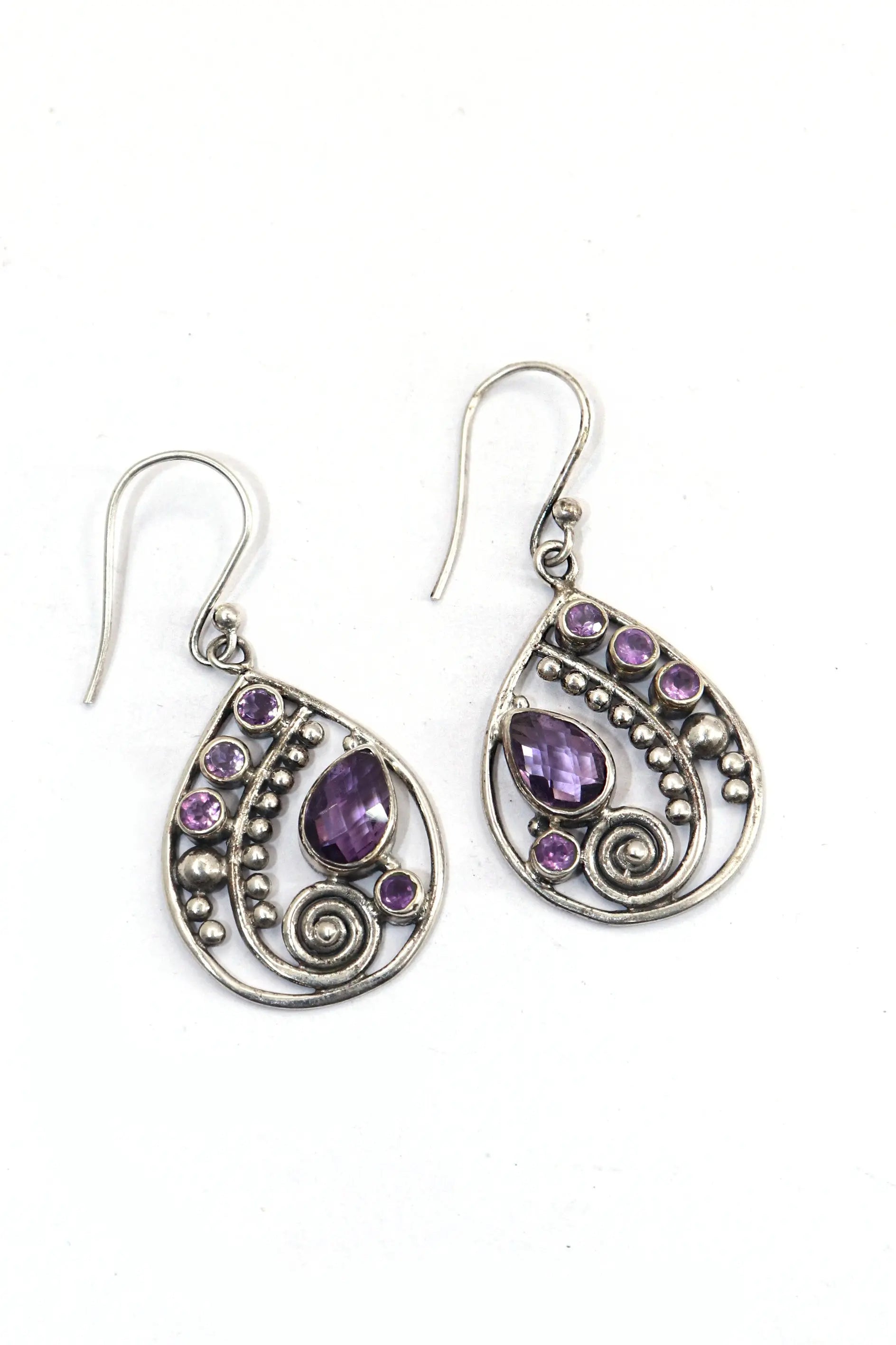 Exclusive Fashionable Purple Amethyst Gemstone Earrings for Girls