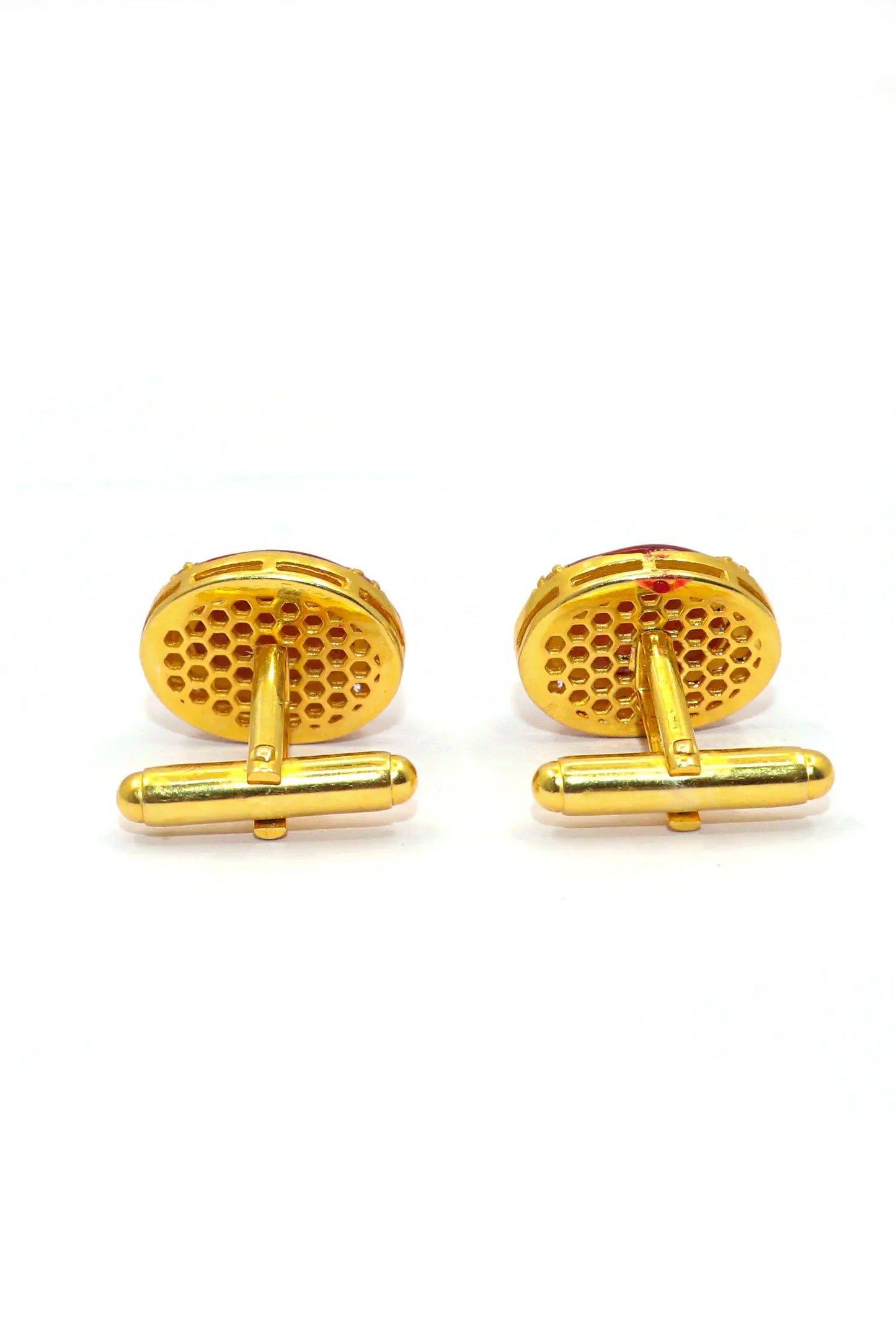 Eye Catchy Sunstone with cz Stanning Men's cufflinks Jewelry