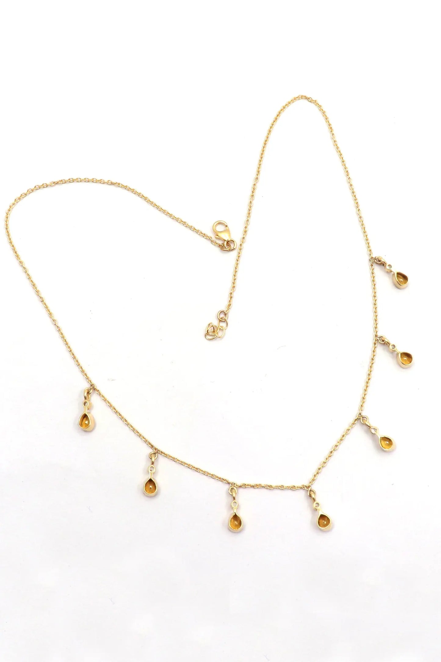 Fashion Style Gold Plated Moissanite Gemstone Necklace Jewelry