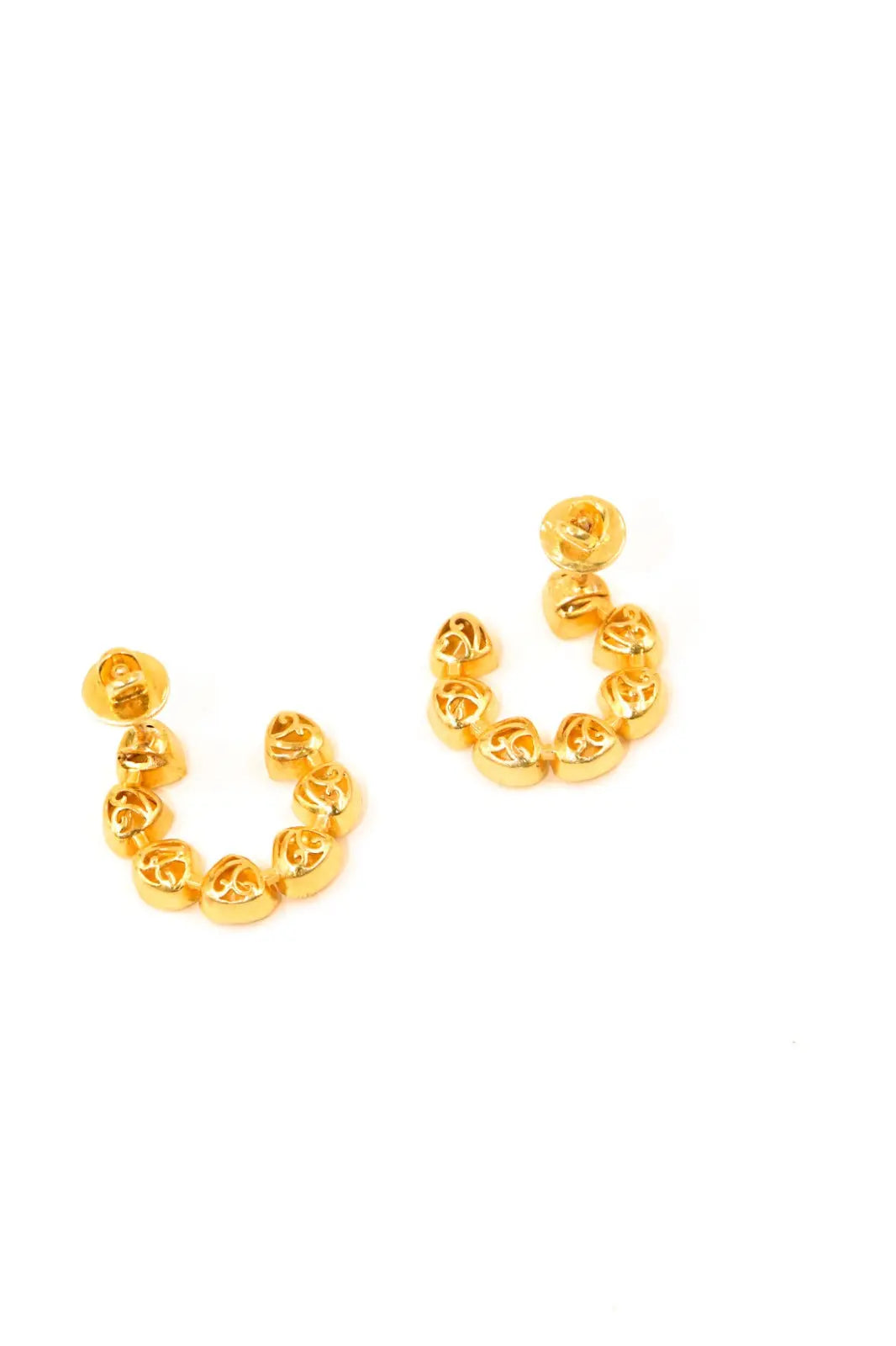 Gold-Plated Moissanite Gemstone Studs Earrings Modern Classic Jewelry