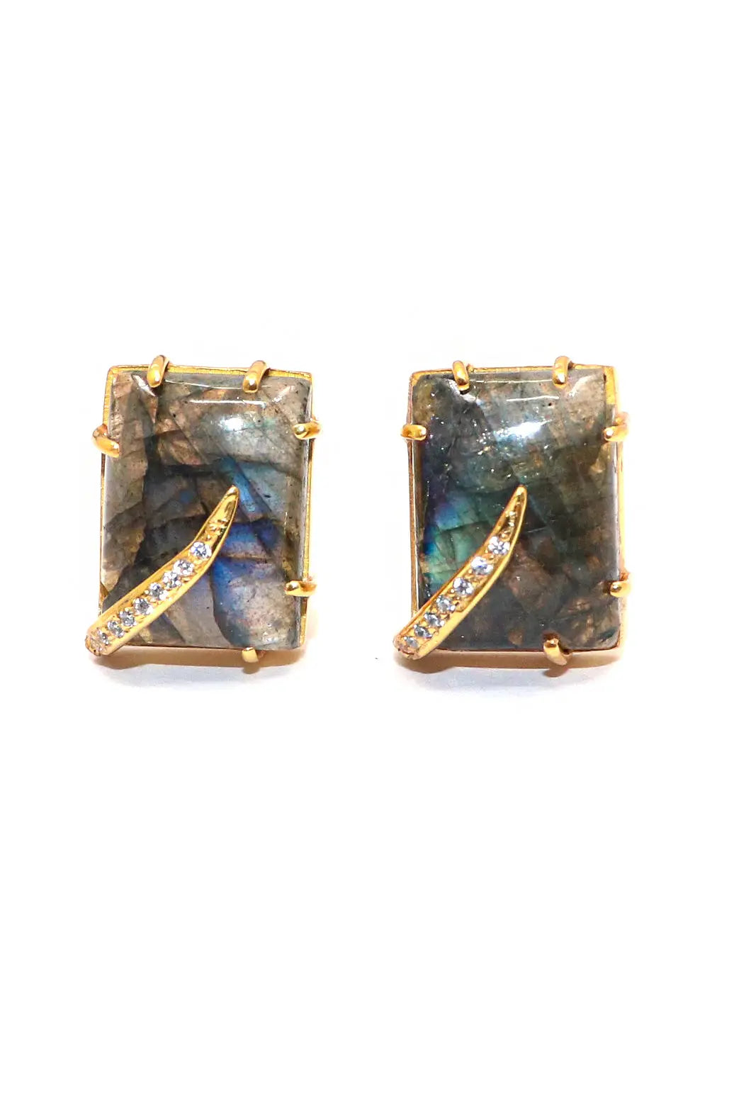 Gold Plated Royal Touch Labradorite Gemstone cufflinks Jewelry