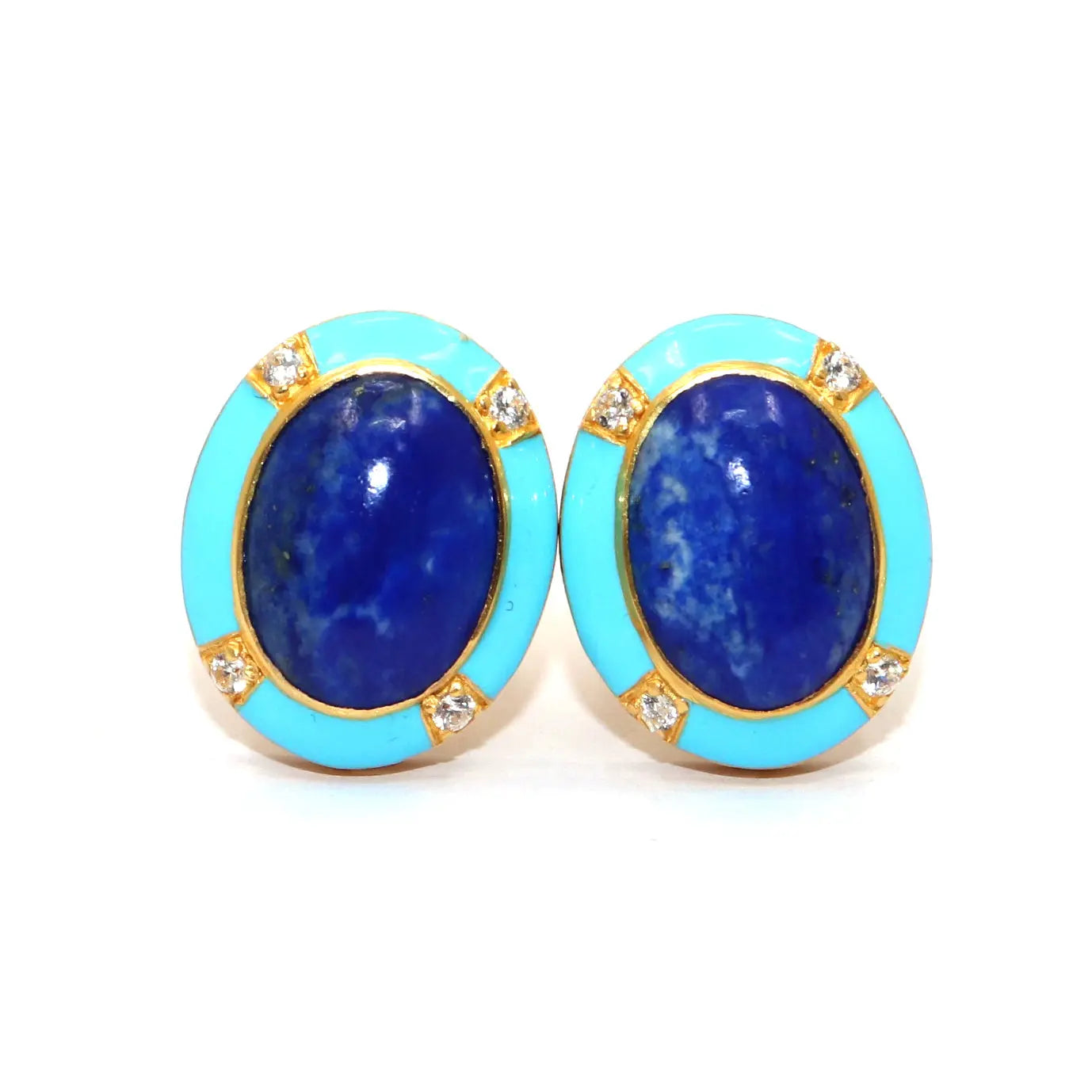 Lapis Lazuli Gemstone Cufflinks Men's Jewelry