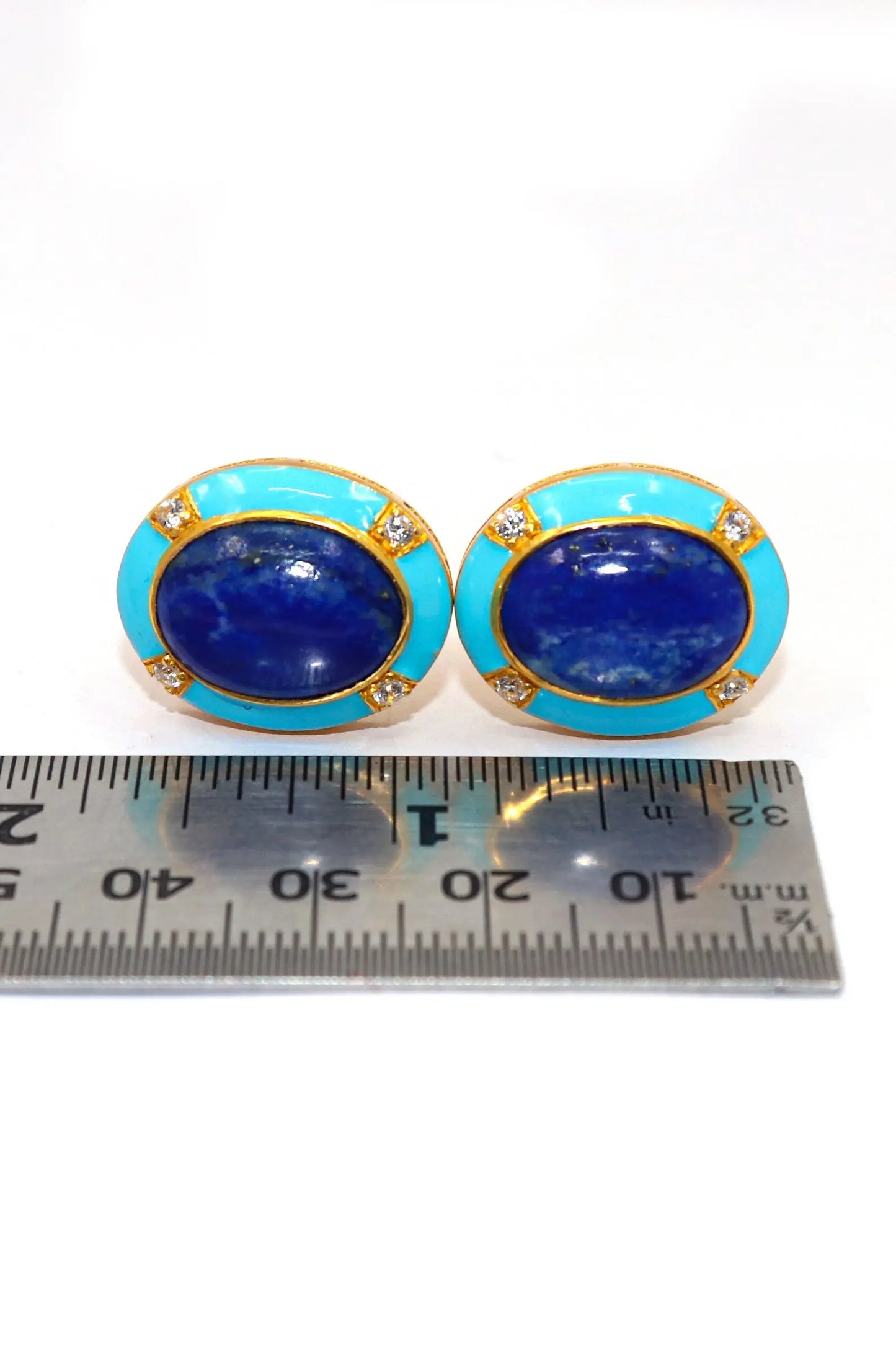 Lapis Lazuli Gemstone Cufflinks Men's Jewelry