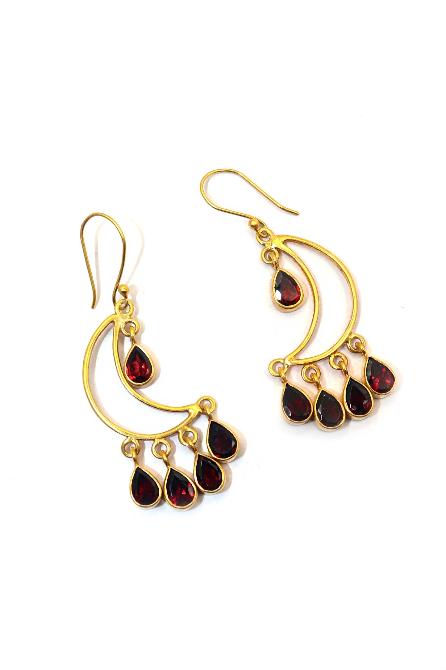 Timeless Beauty Handcrafted Garnet Gemstone Earrings for Every Occasion