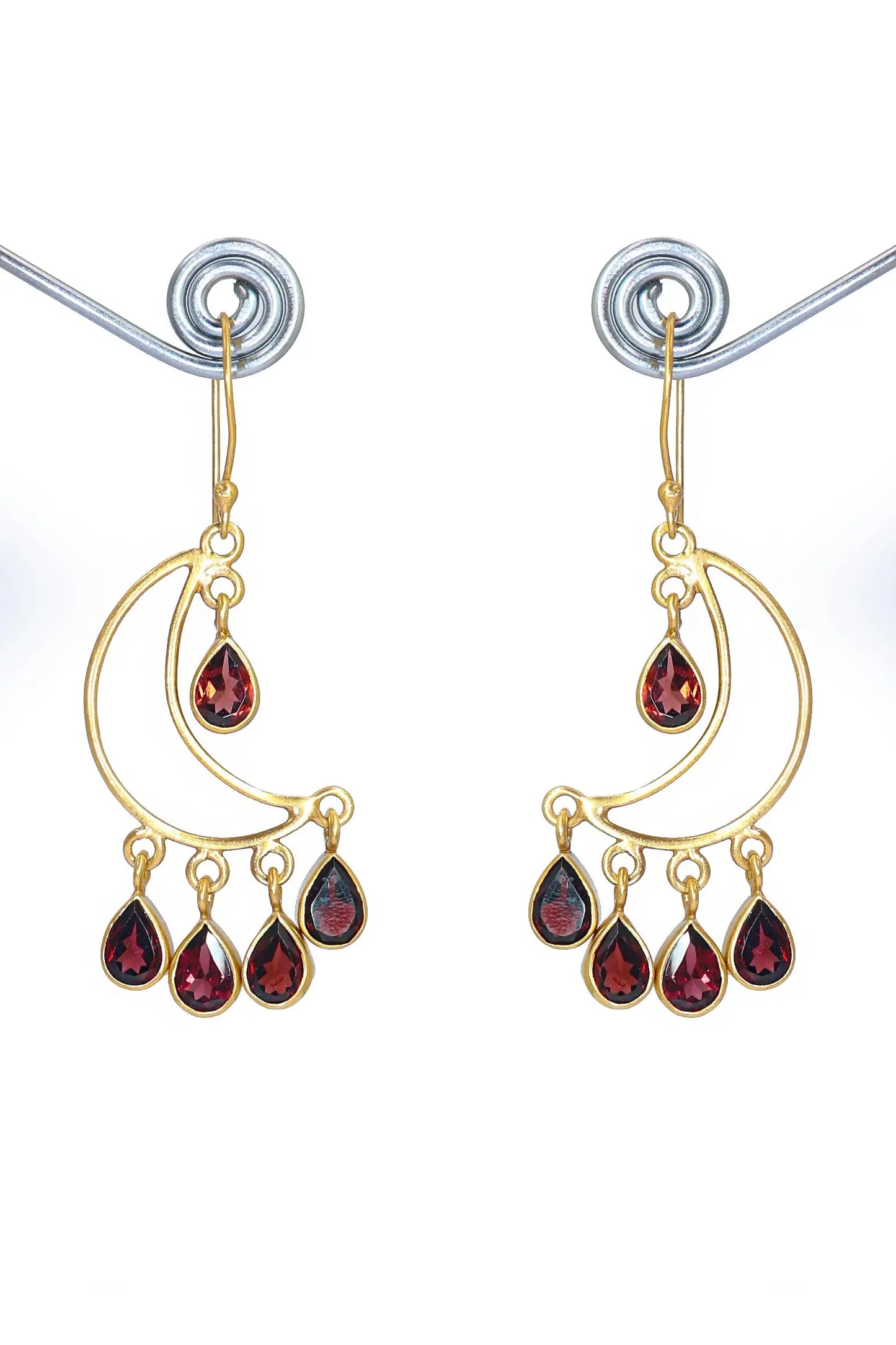 Timeless Beauty Handcrafted Garnet Gemstone Earrings for Every Occasion