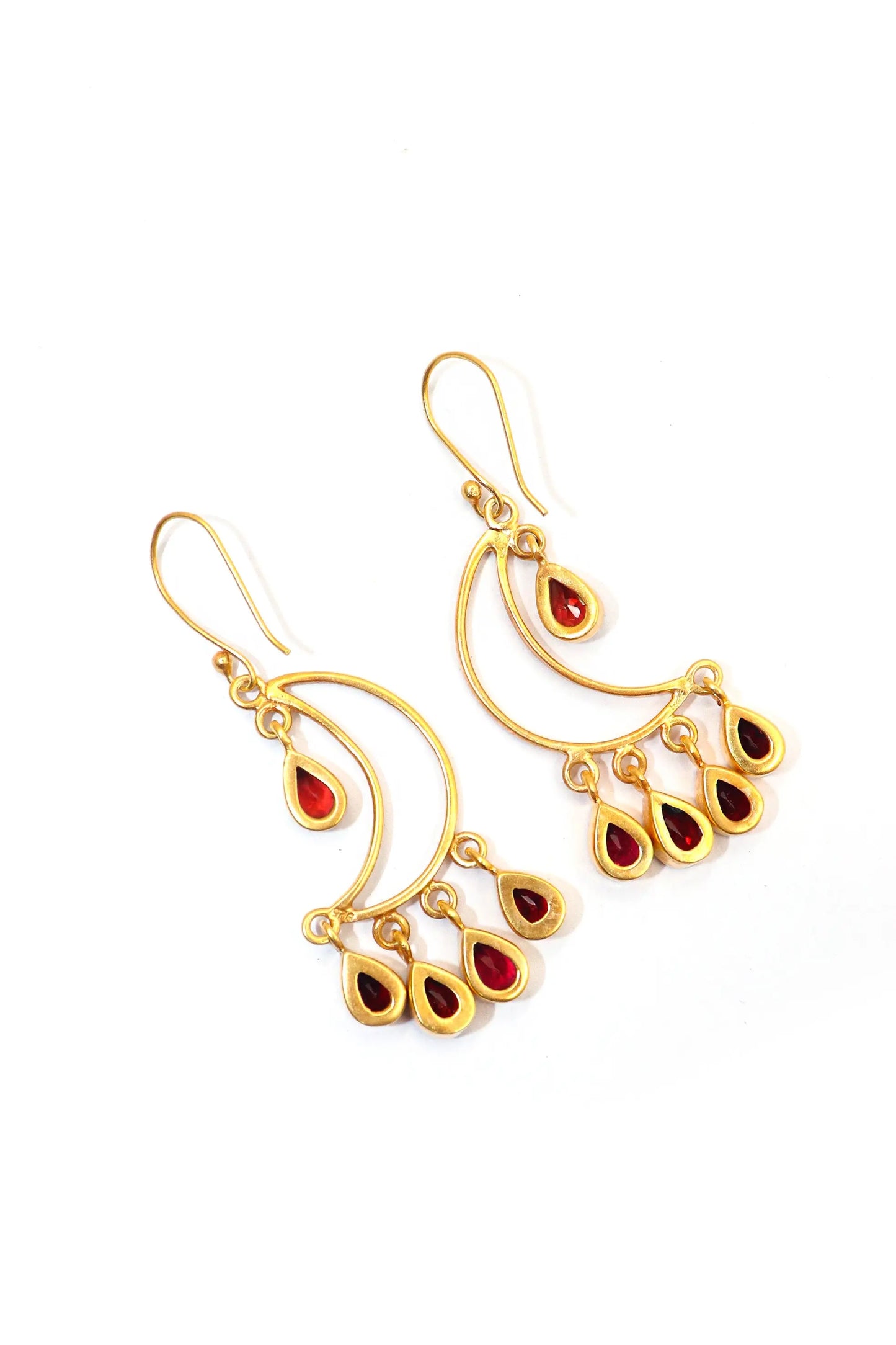 Timeless Beauty Handcrafted Garnet Gemstone Earrings for Every Occasion