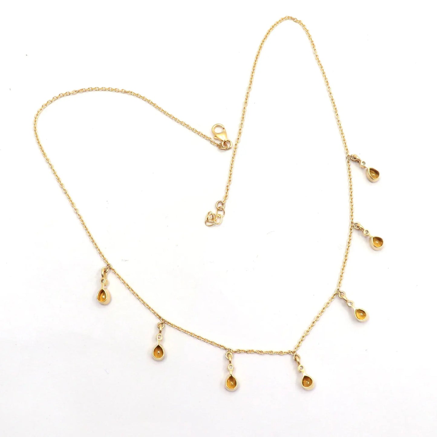 Trending Style Gold Plated Moissanite Gemstone Necklace Jewelry