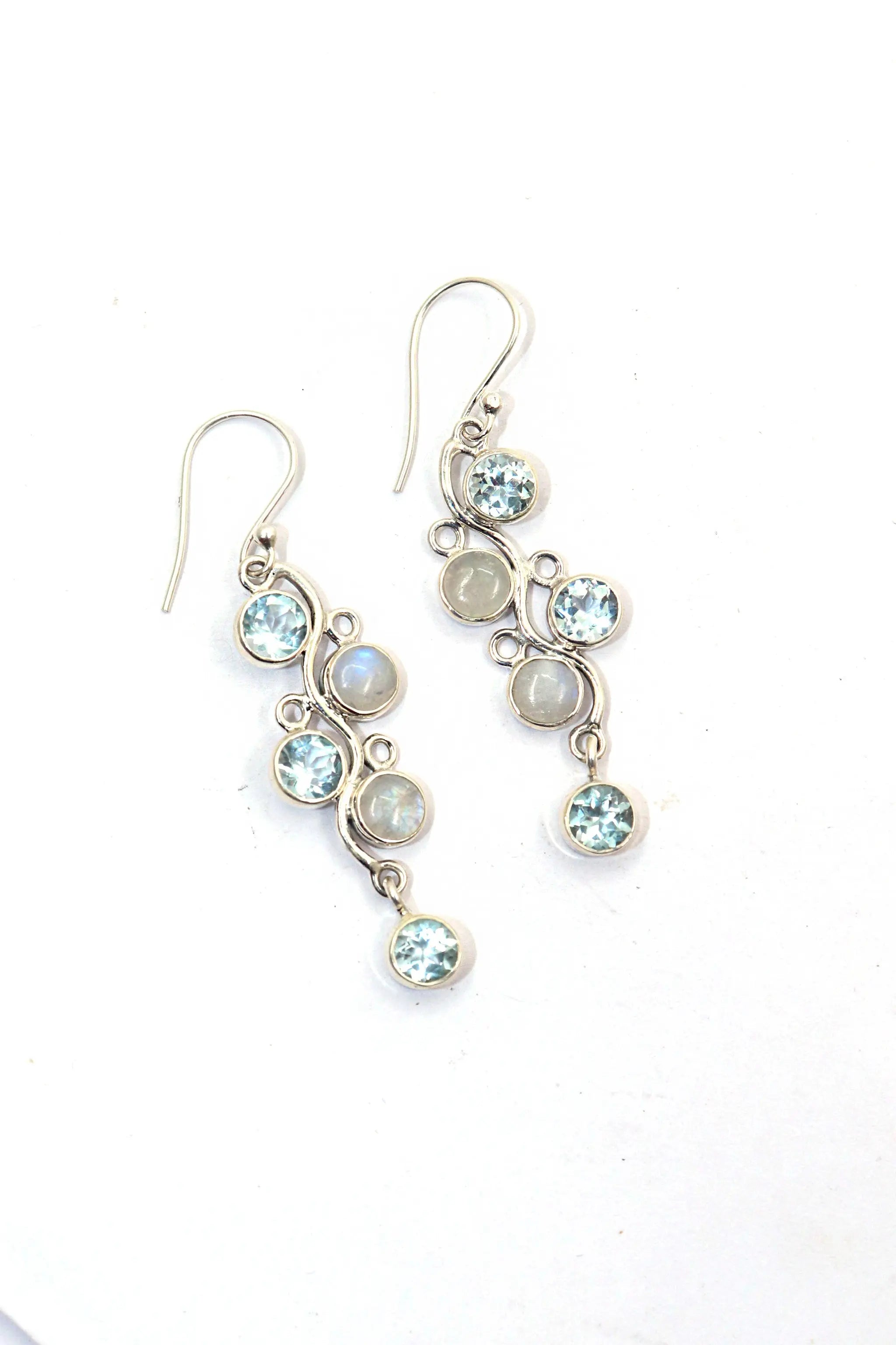 Trendy Semi-Precious Turquoise And Blue Topaz Gemstone Earrings for Every Occasion