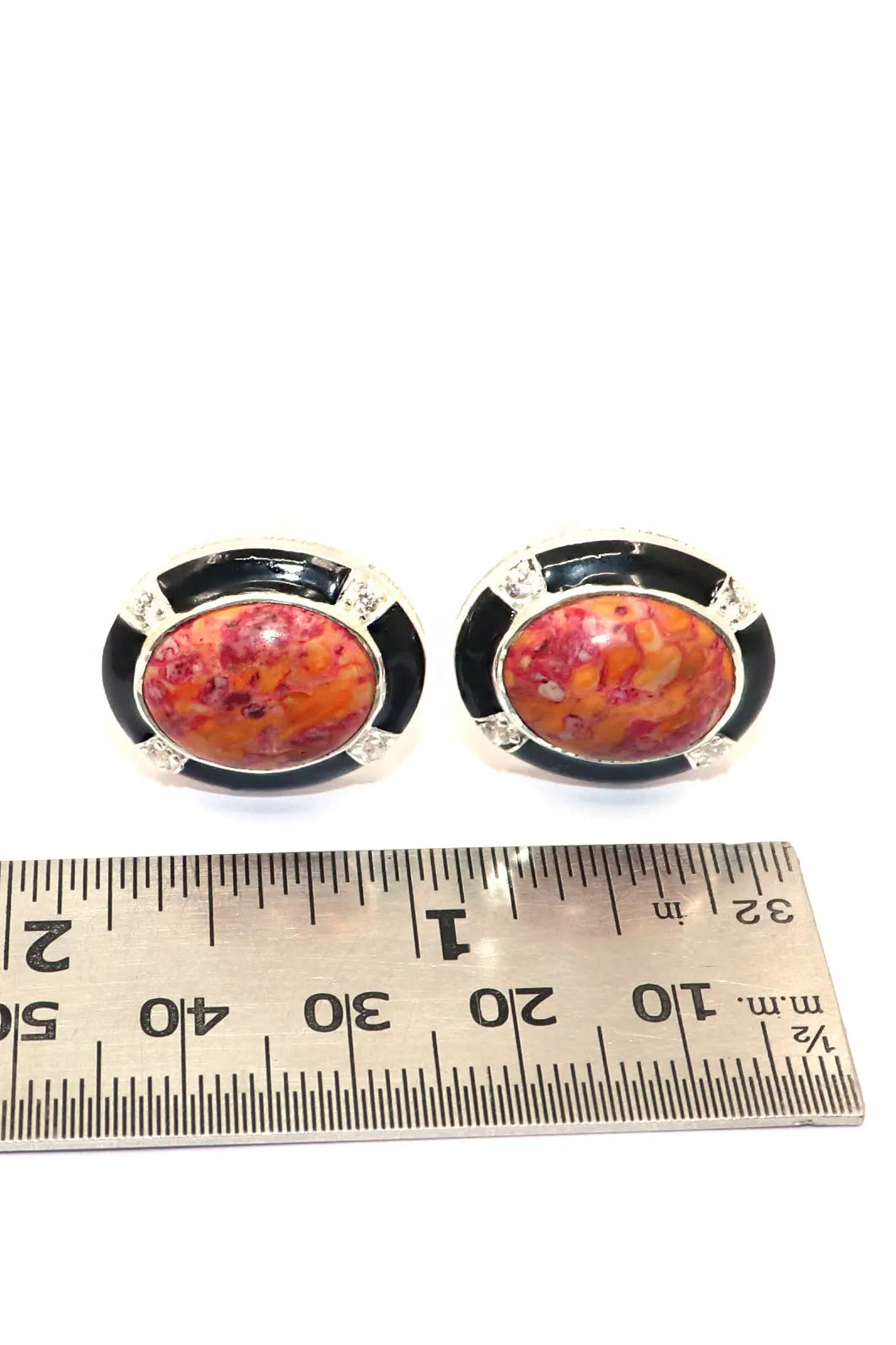 Turquoise Gemstone with cz Stanning Men's cufflinks Jewelry