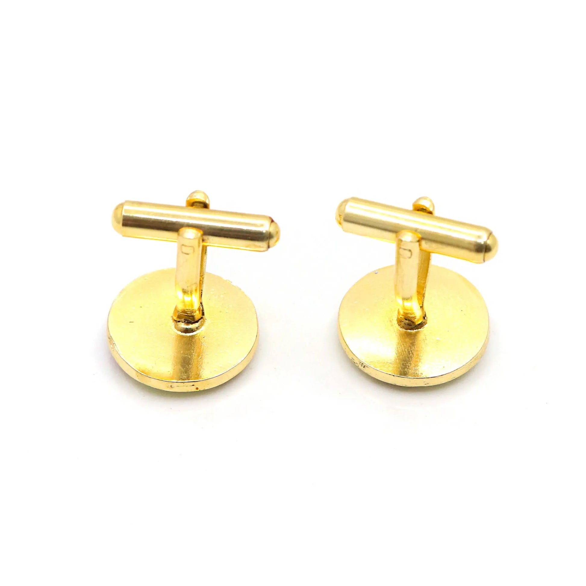 Gold Plated Enamel Horse Design Cufflinks Jewelry VJewels