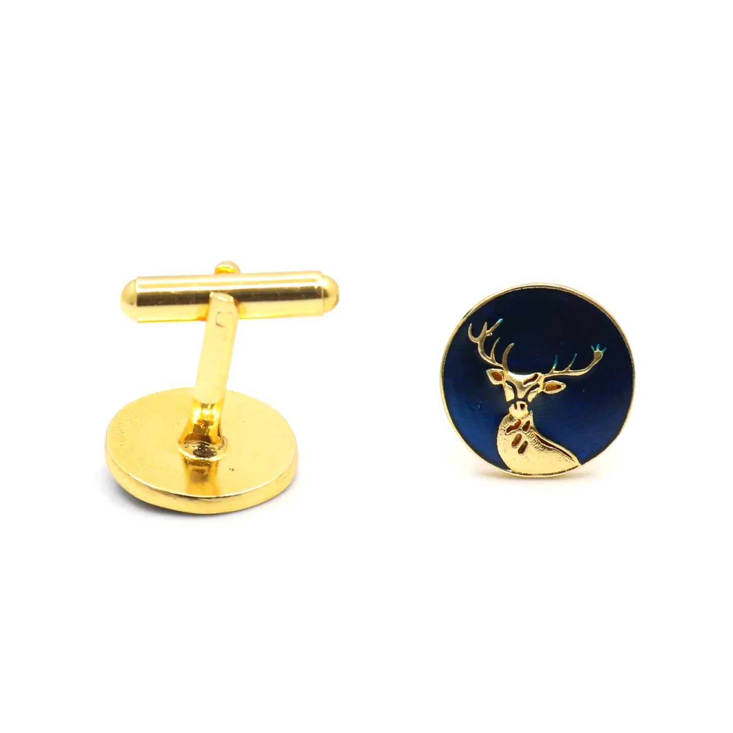 Gold Plated Enamel Dear Design Cufflinks Jewelry VJewels