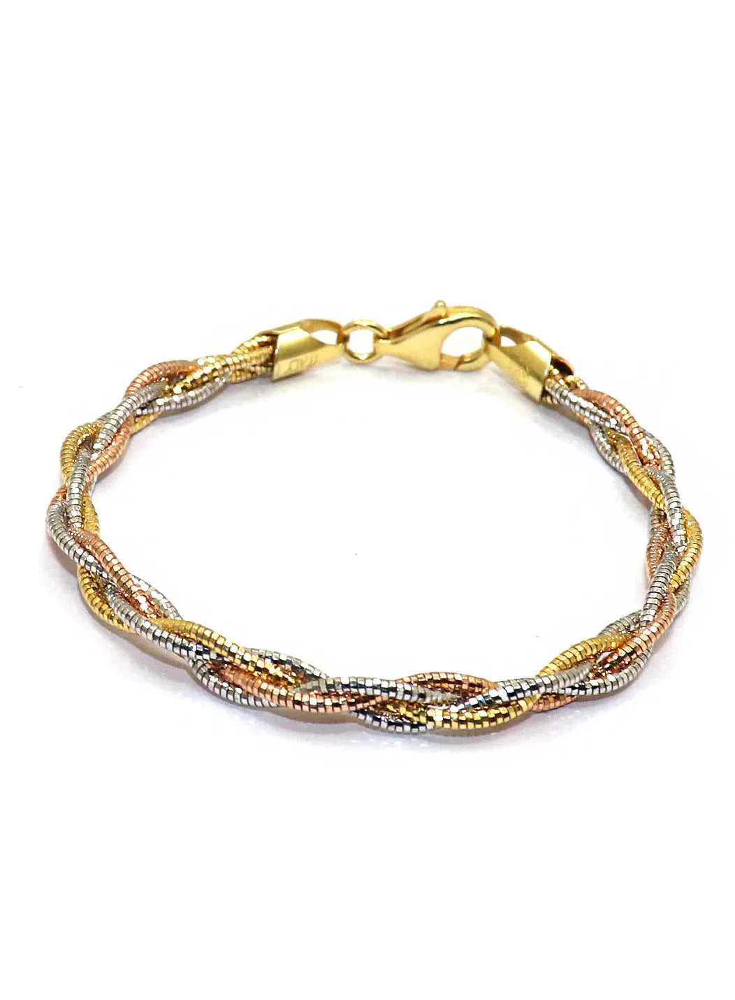 Eye Catchy Rope Style Twisted Italian Chains Bracelet Jewelry - VJewels