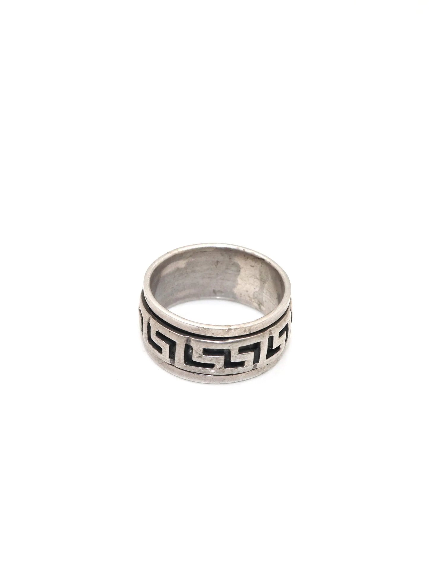 Zig-Zag Carved Designer Silver Ring - VJewels