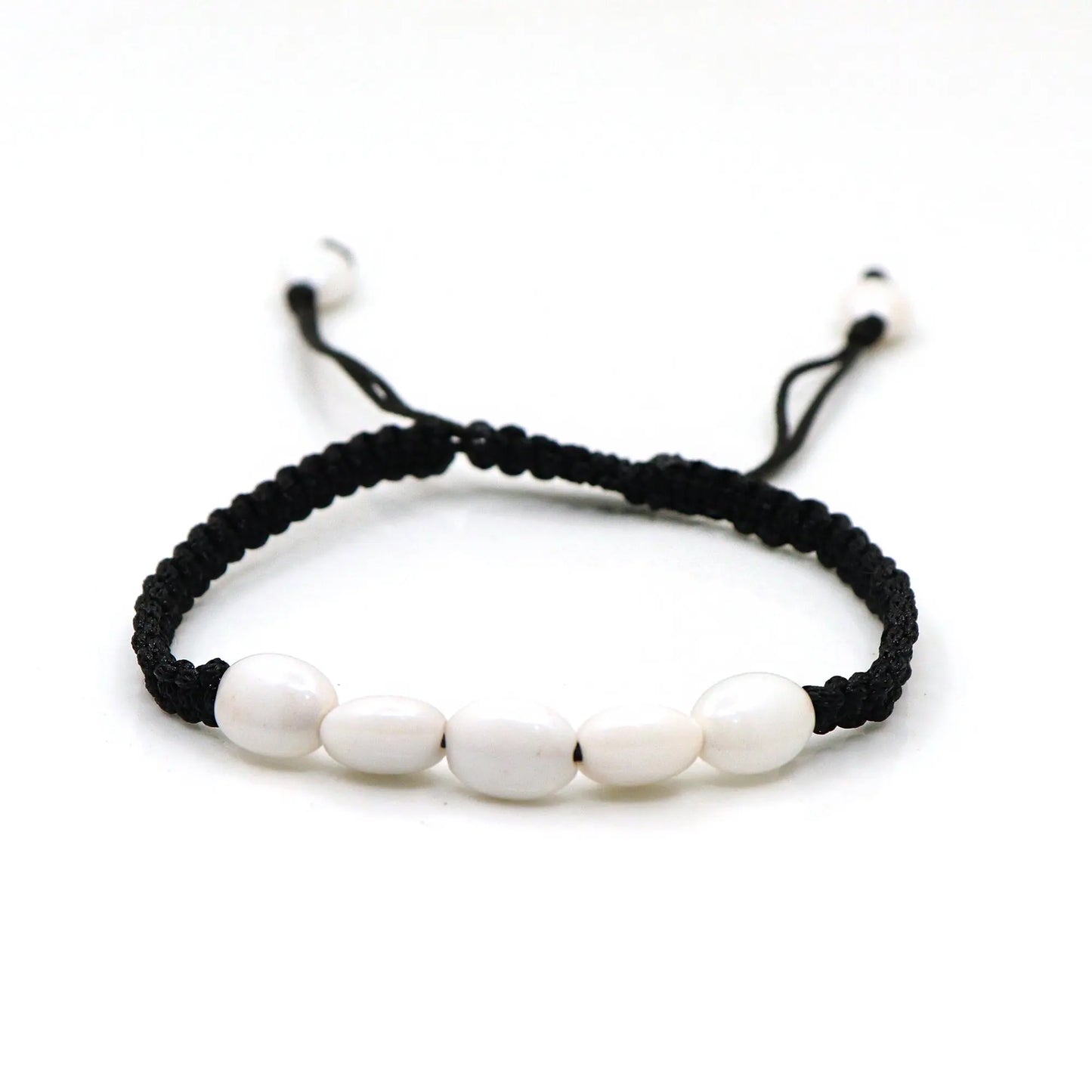 White Fashion Beads Bracelet Adjustable Thread Bracelet